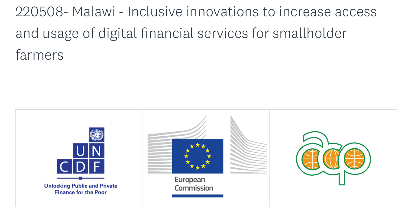 Malawi – Inclusive Innovations to Increase Access and Usage of Digital Financial Services for Smallholder Farmers