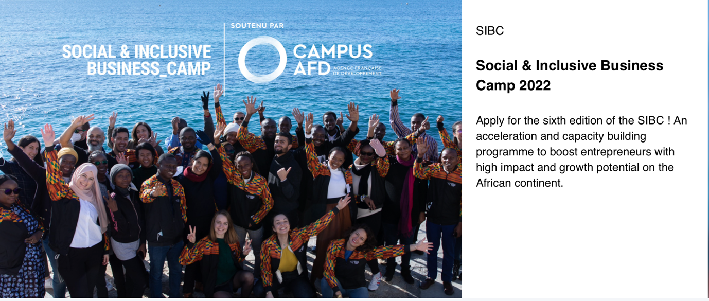 The Social and Inclusive Business Camp 2022 For Young African Social Entrepreneurs